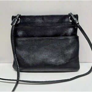Margot Genuine Black Leather Crossbody Bag Purse By Anthropologie
